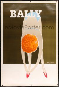 3s022 BALLY linen 47x71 French advertising poster '80 sexy art by Pierre Fix-Masseau!