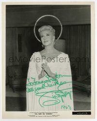 3t027 GINGER ROGERS signed 8x10.25 still '57 great angelic c/u when she was in Oh Men! Oh Women!