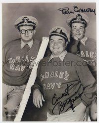 3t061 McHALE'S NAVY signed 8x10 REPRO still '80s by BOTH Ernest Borgnine AND Tim Conway!