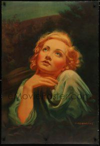 3t073 BLONDE VENUS 27x40 special 1sh '32 angelic art of Marlene Dietrich by Charles Lennox Wright!