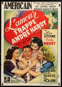 3t521 LOVE FINDS ANDY HARDY pre-War Belgian '38 Judy Garland, Rutherford, Lana Turner, Mickey Rooney