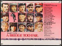 3t464 BRIDGE TOO FAR British quad '77 Michael Caine, Sean Connery, Dirk Bogarde, Caan,Attenborough