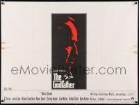 3t472 GODFATHER British quad '72 art of Marlon Brando, Francis Ford Coppola crime classic!