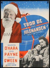 3t565 MIRACLE ON 34th STREET Danish '49 Edmund Gwenn as Santa Claus with Natalie Wood & O'Hara!