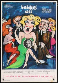 3t454 TAKING OFF English 1sh '71 Milos Forman's first American movie, wacky art by Bacha!