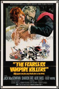 3t161 FEARLESS VAMPIRE KILLERS style B 1sh 1967 great Frank Frazetta art, plus Tate attacked!