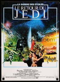 3t014 RETURN OF THE JEDI French 15x21 '83 George Lucas classic, different Michel Jouin sci-fi art!