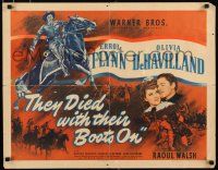 3t203 THEY DIED WITH THEIR BOOTS ON B 1/2sh '41 Errol Flynn as General Custer, Olivia De Havilland