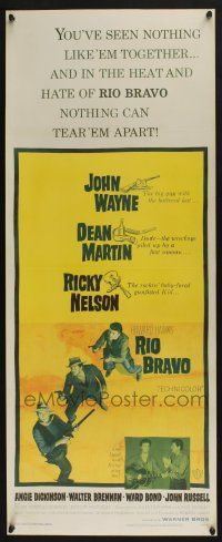 3t124 RIO BRAVO insert '59 John Wayne, Ricky Nelson, Dean Martin, Walter Brennan, Howard Hawks