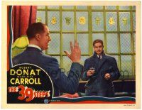 3t306 39 STEPS LC '35 Alfred Hitchcock, image of Robert Donat w/ Tearle - the man with 4 fingers!