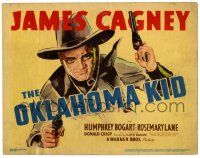 3t349 OKLAHOMA KID TC '39 best artwork of cowboy James Cagney with two guns!