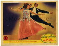 3t359 YOU WERE NEVER LOVELIER LC '42 classic close image of Rita Hayworth & Fred Astaire dancing!