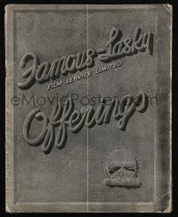 3t257 FAMOUS-LASKY OFFERINGS English exhibitor magazine Feb 1925 Gloria Swanson, Zane Grey & more!