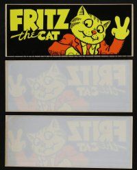 3t231 FRITZ THE CAT set of 3 5x11 bumper sticker & window clings '72 Ralph Bakshi x-rated cartoon!