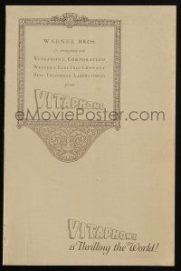 3t248 VITAPHONE 6x9 brochure '26 filled with information & images of the men & women who made it!