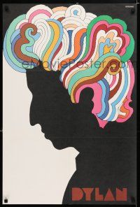 3t083 DYLAN 22x33 music poster '67 colorful silhouette art of Bob Dylan by Milton Glaser!
