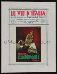 3t397 CAMPARI linen 6x9 Italian magazine cover '32 cool alcoholic liqueur art by Marcello Nizzoli!