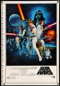 3t003 STAR WARS style C printer's test 1sh '77 George Lucas classic sci-fi epic, art by Chantrell!
