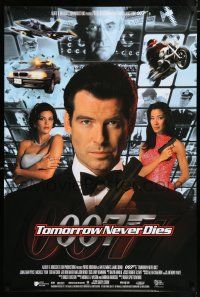 3t194 TOMORROW NEVER DIES int'l DS 1sh '97 Pierce Brosnan as James Bond 007 w/ gun, spelling error!