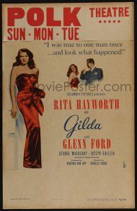 3t132 GILDA WC '46 sexy Rita Hayworth was true to Glenn Ford once & look what happened!