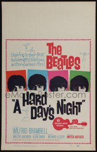 3t135 HARD DAY'S NIGHT WC '64 great image of The Beatles in their first film, rock & roll classic!