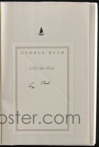 3t030 ALL THE BEST GEORGE BUSH signed bookplate in hardcover book '13 by the former President!