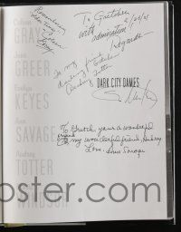 3t034 DARK CITY DAMES signed hardcover book '01 by FOUR film noir bad girl stars and the author!