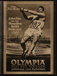 3t387 OLYMPIAD German program '38 Part I of Leni Riefenstahl's 1936 Berlin Olympics documentary!