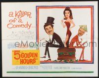 3w012 5 GOLDEN HOURS 1/2sh '61 wacky art of Ernie Kovacs, Cyd Charisse & George Sanders!
