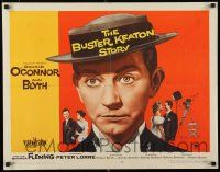 3w113 BUSTER KEATON STORY style A 1/2sh'57 Donald O'Connor as The Great Stoneface comedian, An Blyth