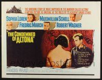 3w127 CONDEMNED OF ALTONA 1/2sh '63 Sophia Loren, Maximilian Schell, Fredric March, Robert Wagner