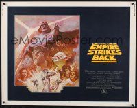 3w144 EMPIRE STRIKES BACK 1/2sh R81 George Lucas sci-fi classic, cool artwork by Tom Jung!
