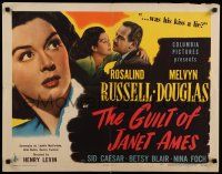 3w181 GUILT OF JANET AMES 1/2sh '47, don't condemn Rosalind Russell until you see it!