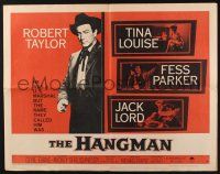3w187 HANGMAN style A 1/2sh '59 Robert Taylor, sexy Tina Louise, directed by Michael Curtiz!