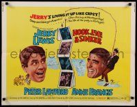 3w206 HOOK, LINE & SINKER 1/2sh '69 Peter Lawford, Jerry Lewis has to get away from it all!