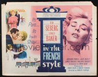 3w213 IN THE FRENCH STYLE 1/2sh '63 art of sexy Jean Seberg, Robert Parrish directed!