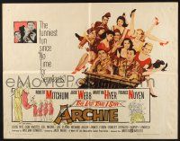 3w237 LAST TIME I SAW ARCHIE 1/2sh '61 Robert Mitchum & Jack Webb in a jeep full of sexy girls!