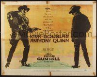 3w238 LAST TRAIN FROM GUN HILL style A 1/2sh '59 Kirk Douglas, Anthony Quinn, John Sturges directed!