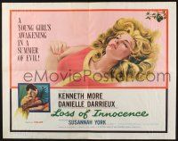 3w247 LOSS OF INNOCENCE 1/2sh '61 Susannah York, Kenneth More, a summer of cruel awakening!