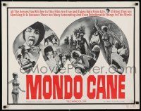 3w272 MONDO CANE 1/2sh '63 classic early Italian documentary of human oddities!