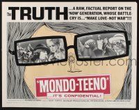 3w274 MONDO TEENO 1/2sh '67 truth about the NOW generation, make love-not war!