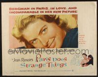 3w297 PARIS DOES STRANGE THINGS 1/2sh '57 Jean Renoir's Elena et les hommes, pretty Ingrid Bergman!