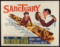 3w324 SANCTUARY 1/2sh '61 William Faulkner, art of sexy Lee Remick, the truth about Temple Drake!