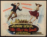 3w338 SKY'S THE LIMIT style A 1/2sh '43 Fred Astaire, Joan Leslie, it's a dance-filled holiday!