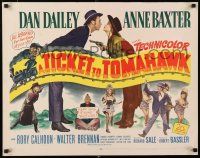 3w380 TICKET TO TOMAHAWK 1/2sh '50 Dan Dailey & Anne Baxter, Marilyn Monroe pictured!