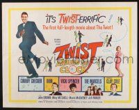 3w391 TWIST AROUND THE CLOCK 1/2sh '62 Chubby Checker in the first full-length Twist movie!