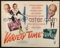 3w394 VARIETY TIME style A 1/2sh '48 radio M.C. Jack Paar hosts top RKO dance and comedy stars!