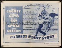 3w402 WEST POINT STORY 1/2sh R57 dancing military cadet James Cagney, Virginia Mayo, Doris Day
