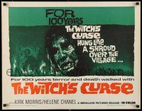 3w415 WITCH'S CURSE 1/2sh '63 Kirk Morris as Maciste walked with 100 years of terror & death!