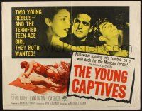 3w421 YOUNG CAPTIVES style A 1/2sh '59 Irvin Kershner directed bad teens, Steven Marlo, Patten!